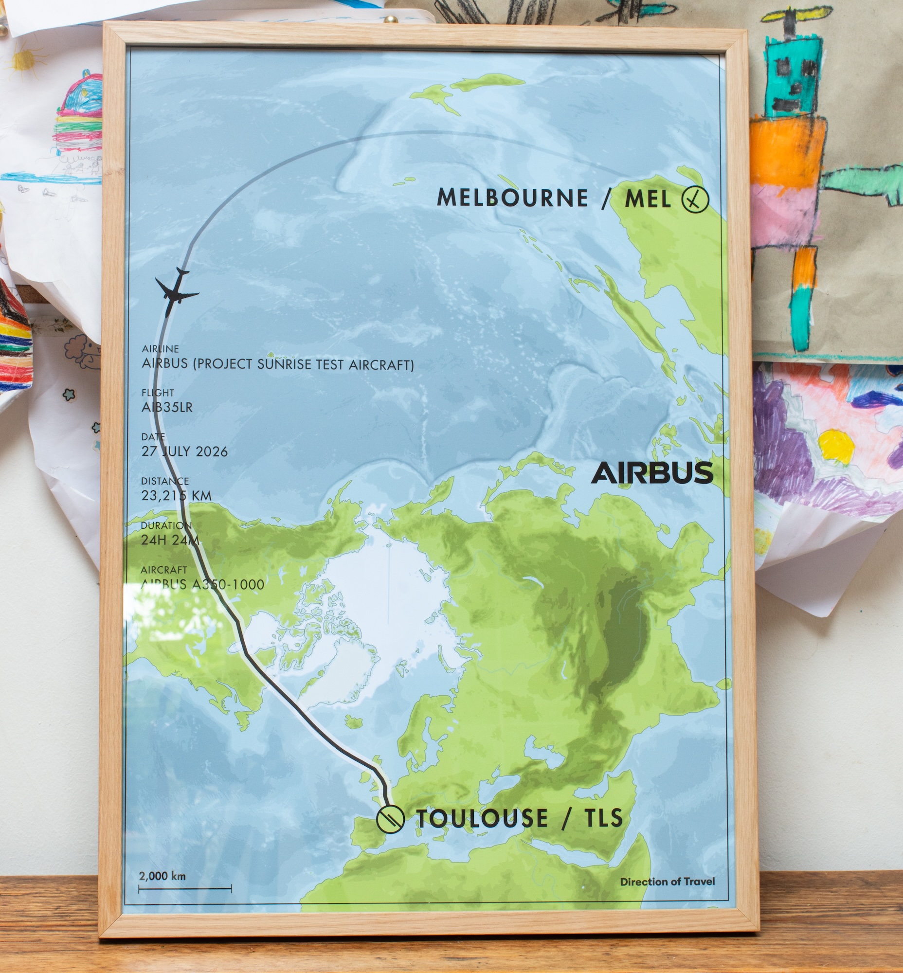 Airbus A350 Project Sunrise Test Flight MEL-TLS